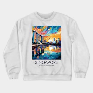 A Pop Art Travel Print of Singapore Crewneck Sweatshirt